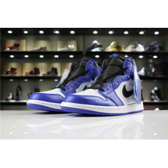 Men Air Jordan 1 Retro High OG BG Mirror Blue White Shoes